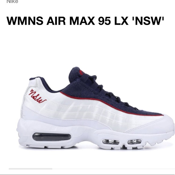 Nike Air Max 95 LX Satin white and blue sneakers - Picture 1 of 10